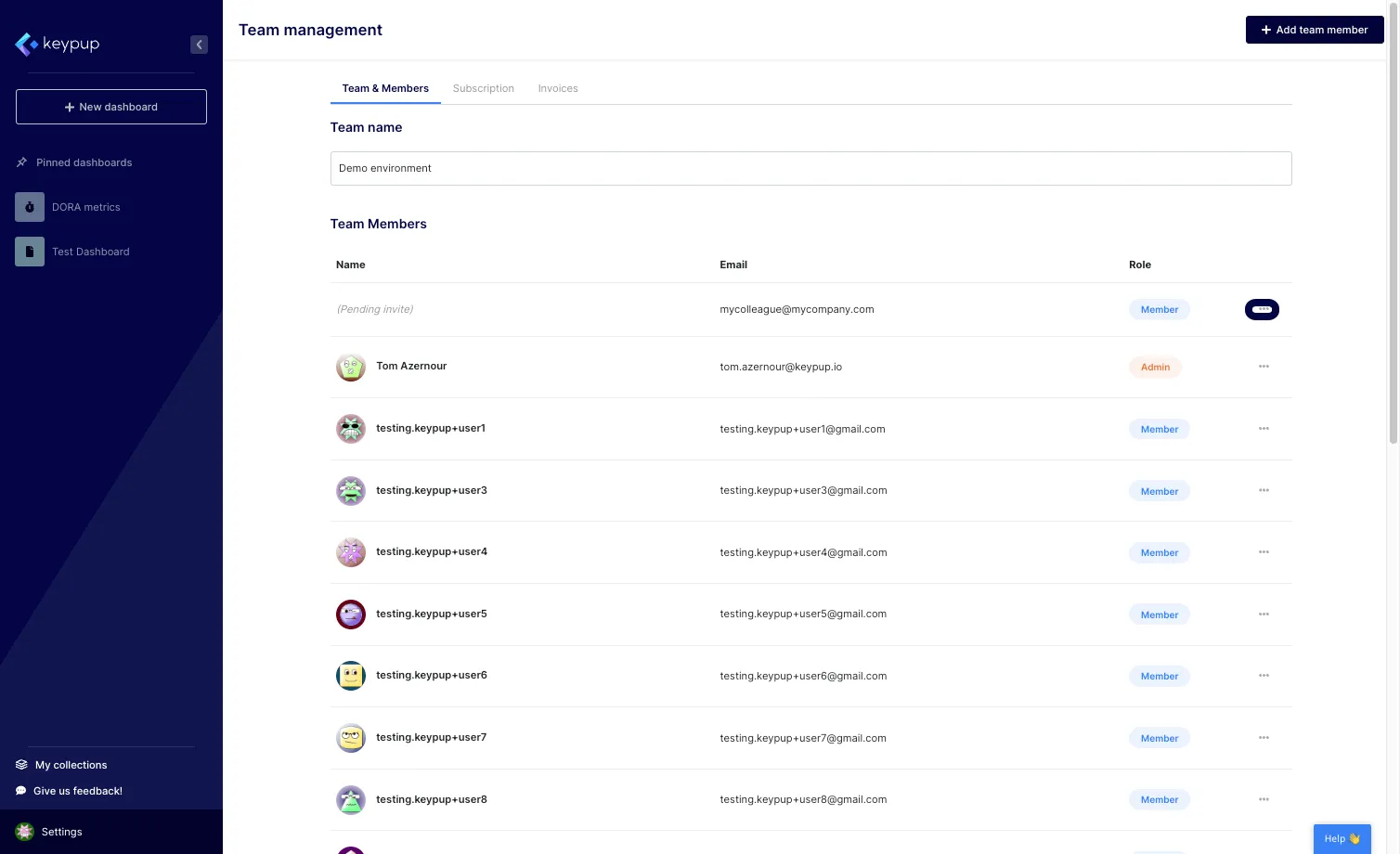 To access the invitation URL, click on the "..." button located near your stakeholder.