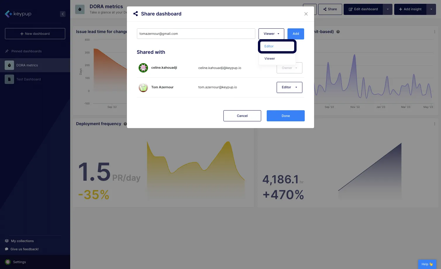 Select the permission set.