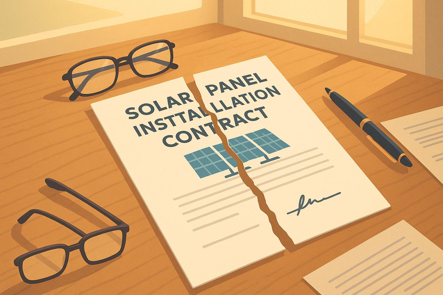 Legal Aspects of Collection on Terminated Solar Panel Installation Agreements