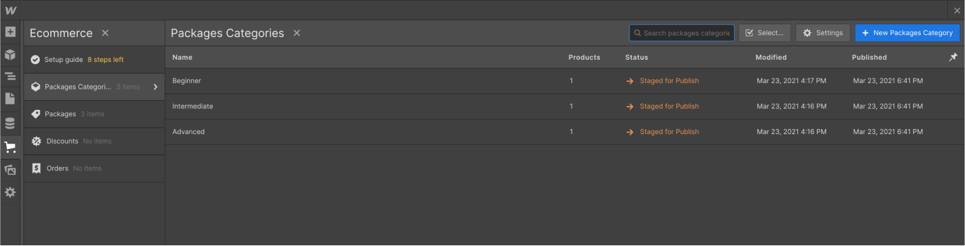 eCommerce Collection - Fitness X Webflow Template