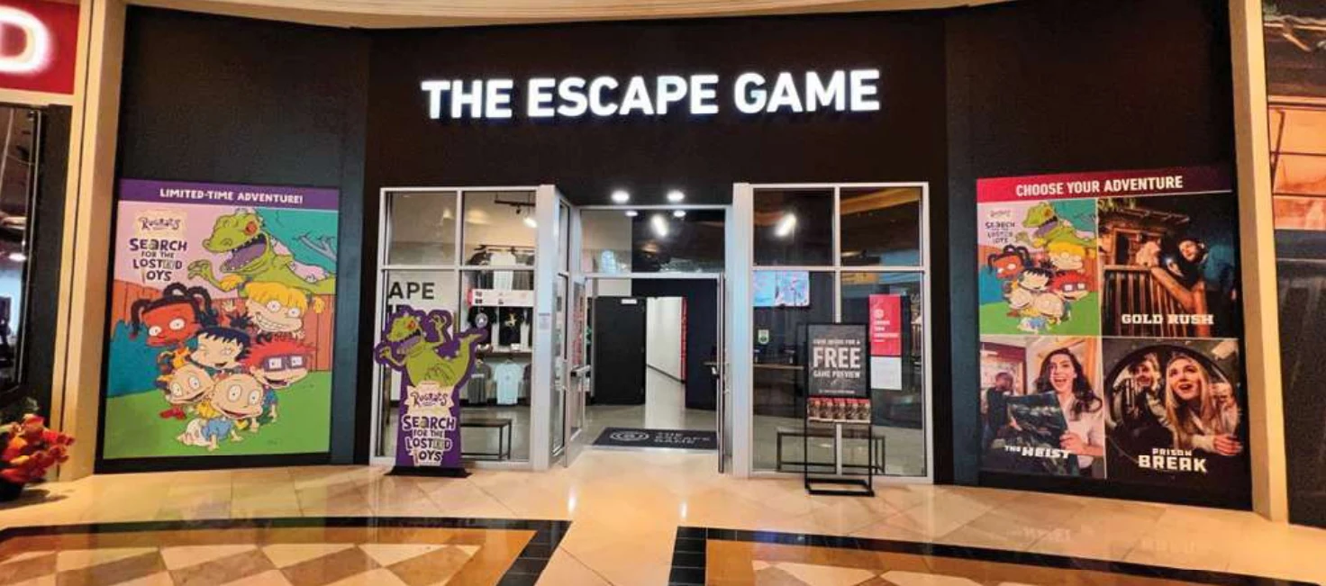 The Escape Game entrance at the Forum Shops at Caesars Palace
