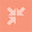Icon of four white arrows pointing inward toward the center on a light coral background, representing join or merge.