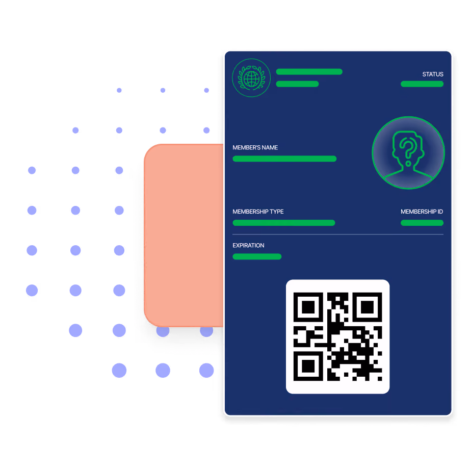 product screenshot from digital membership card.