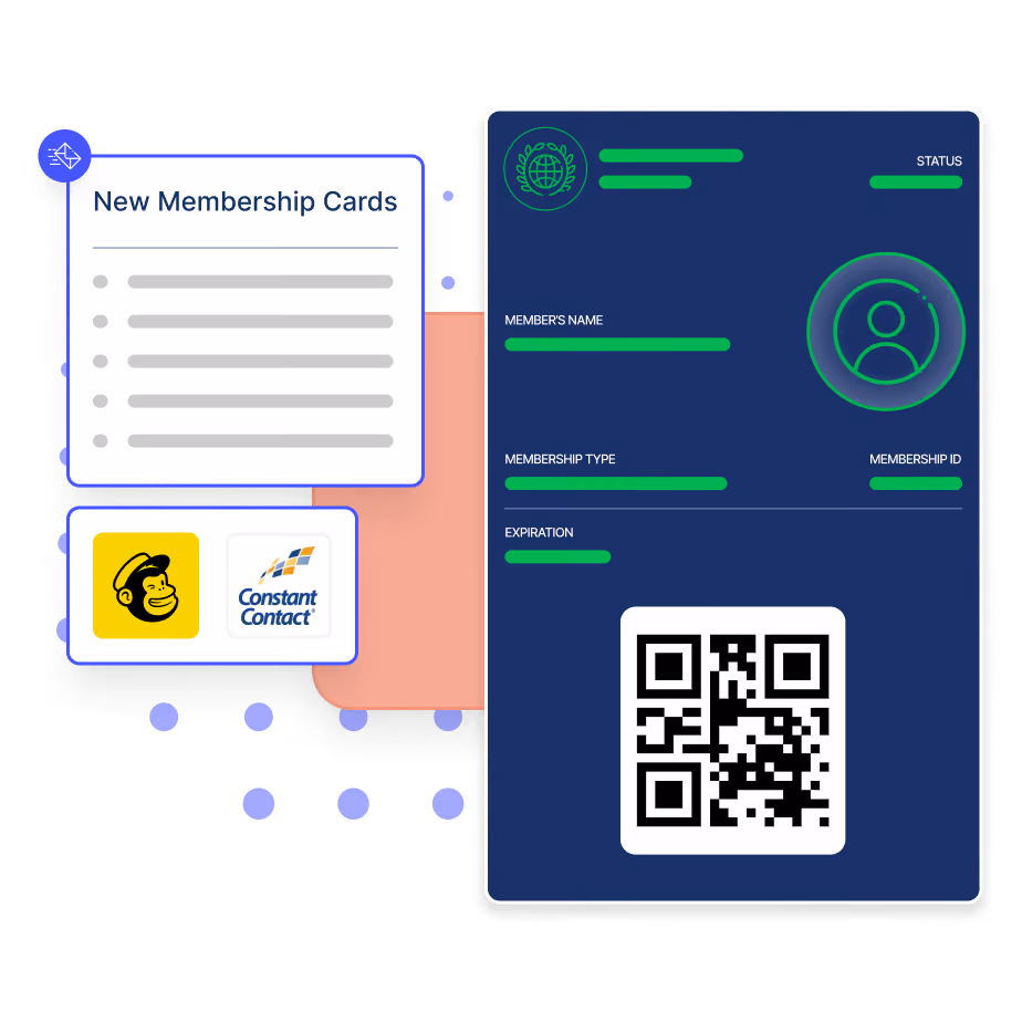 product screenshot from digital membership card.