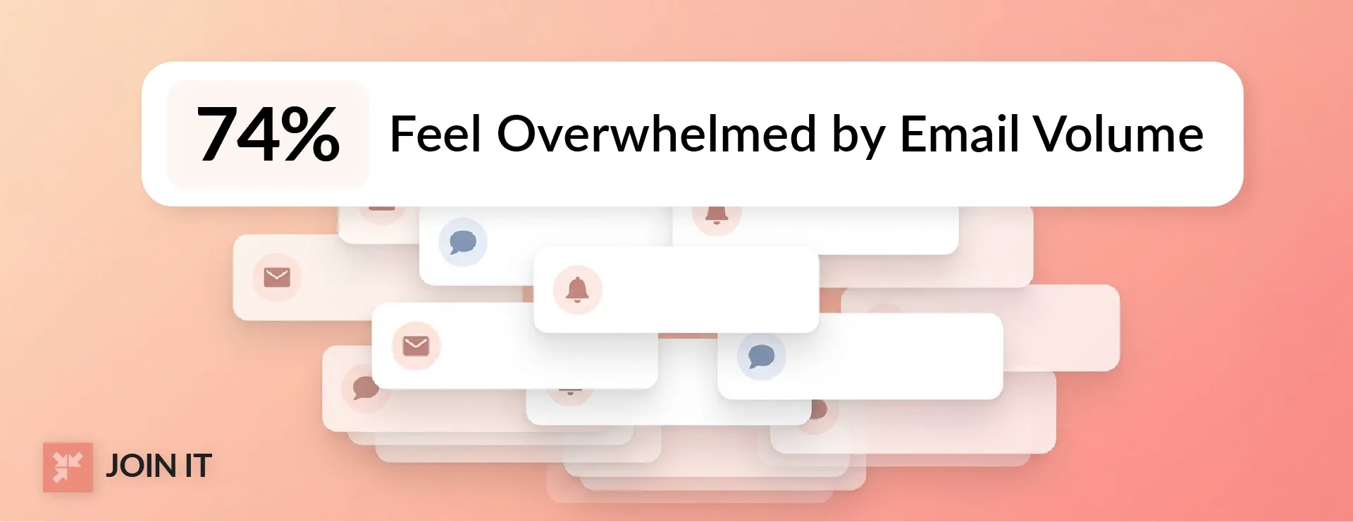 Membership experience stat showing 74% of members feel overwhelmed by high email volume