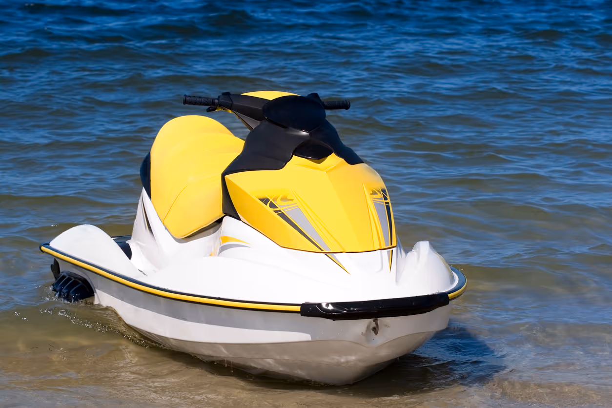 Yellow jet ski