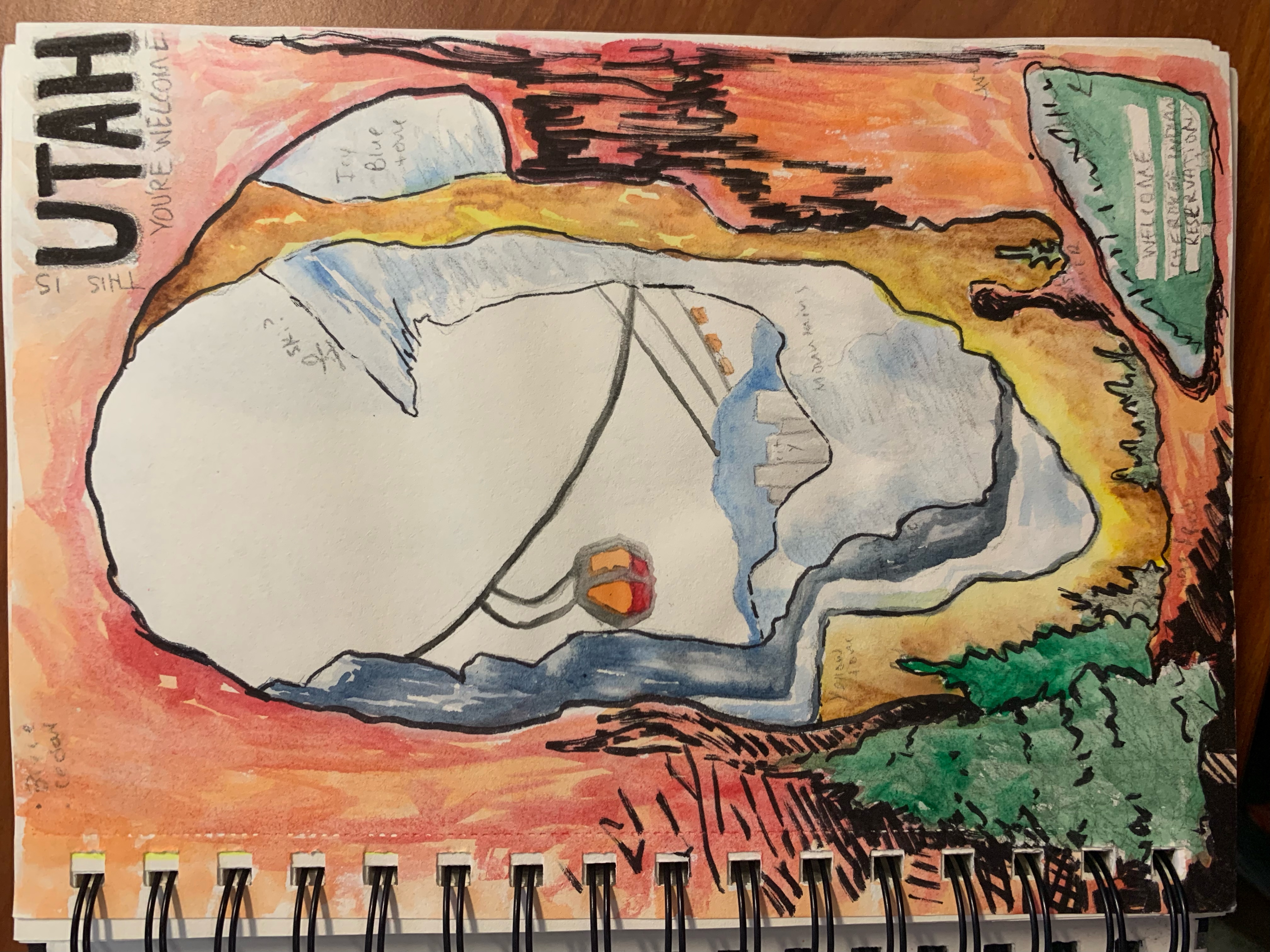 Utah poster sketch