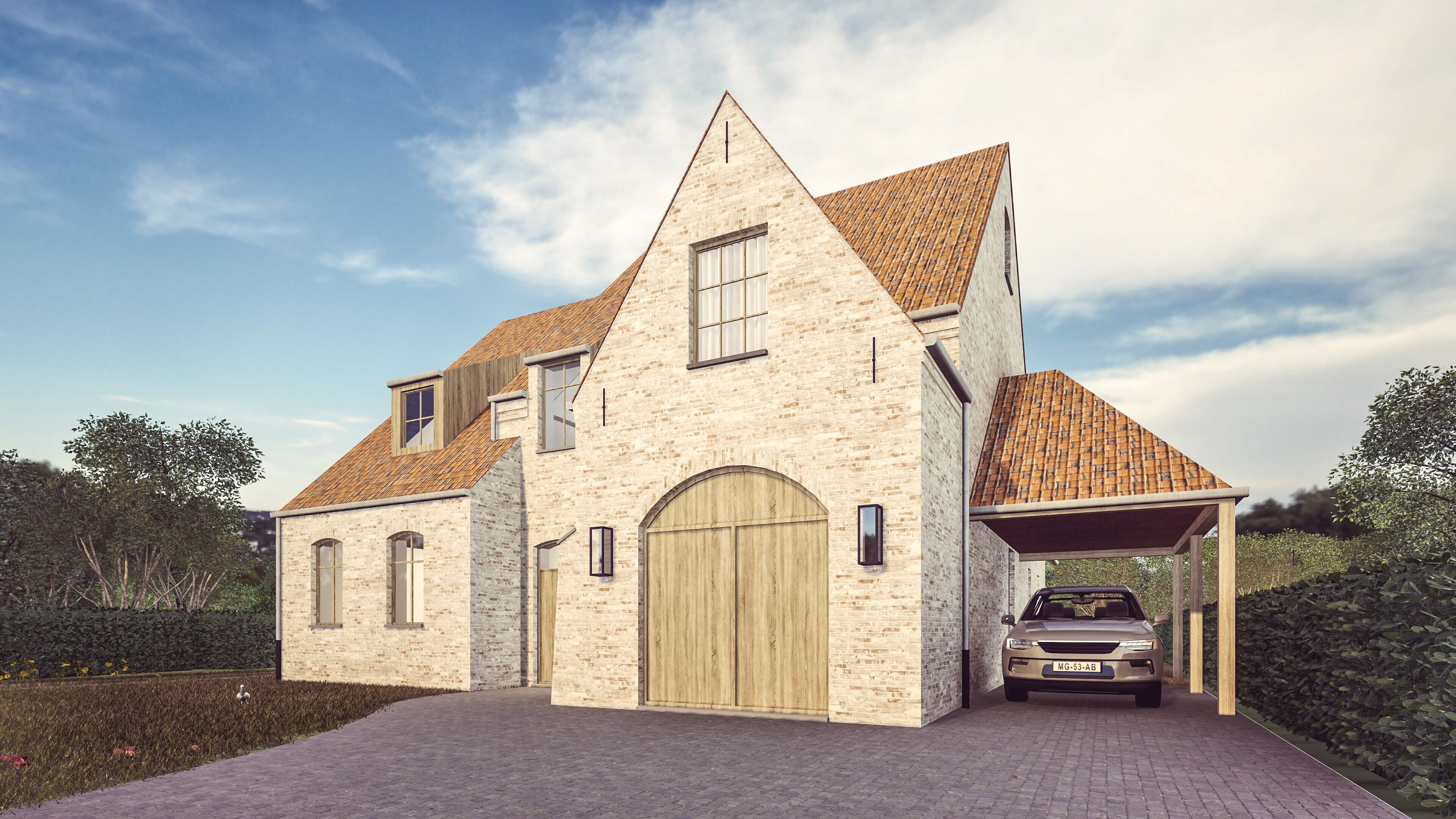 Architect Limburg, architect Kinrooi, landelijke architectuur, Brecht Bosmans, pastorijstijl, landelijkwonen, landelijke stijl 