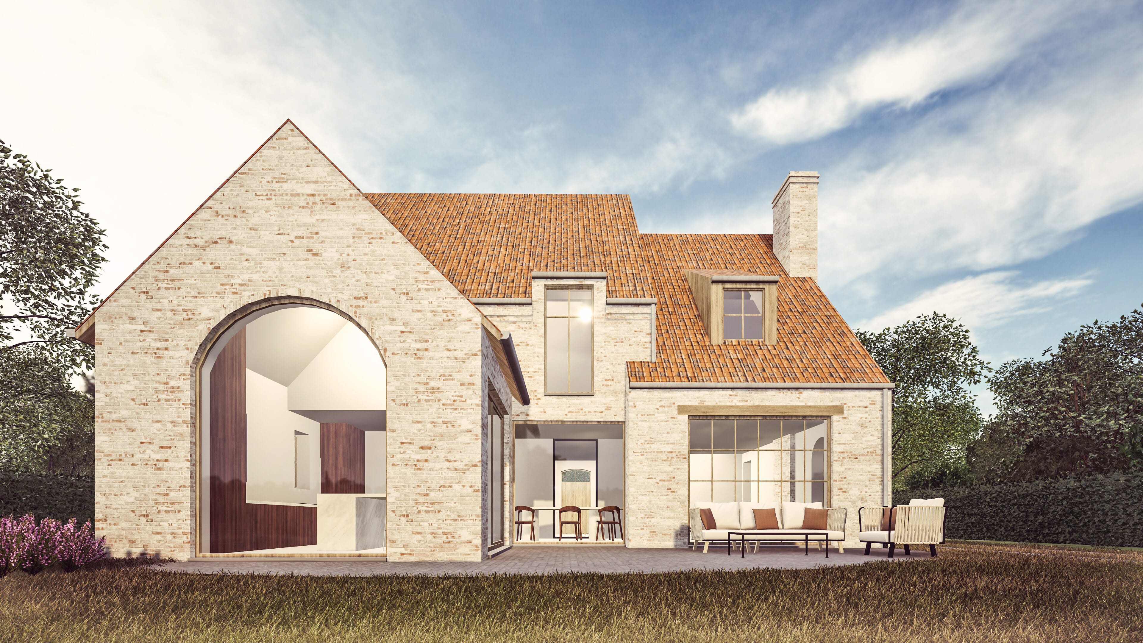 Architect Limburg, architect Kinrooi, landelijke architectuur, Brecht Bosmans, pastorijstijl, landelijkwonen, landelijke stijl 