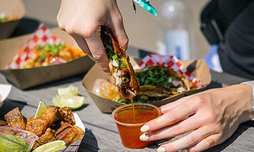 Birria taco at taco fest