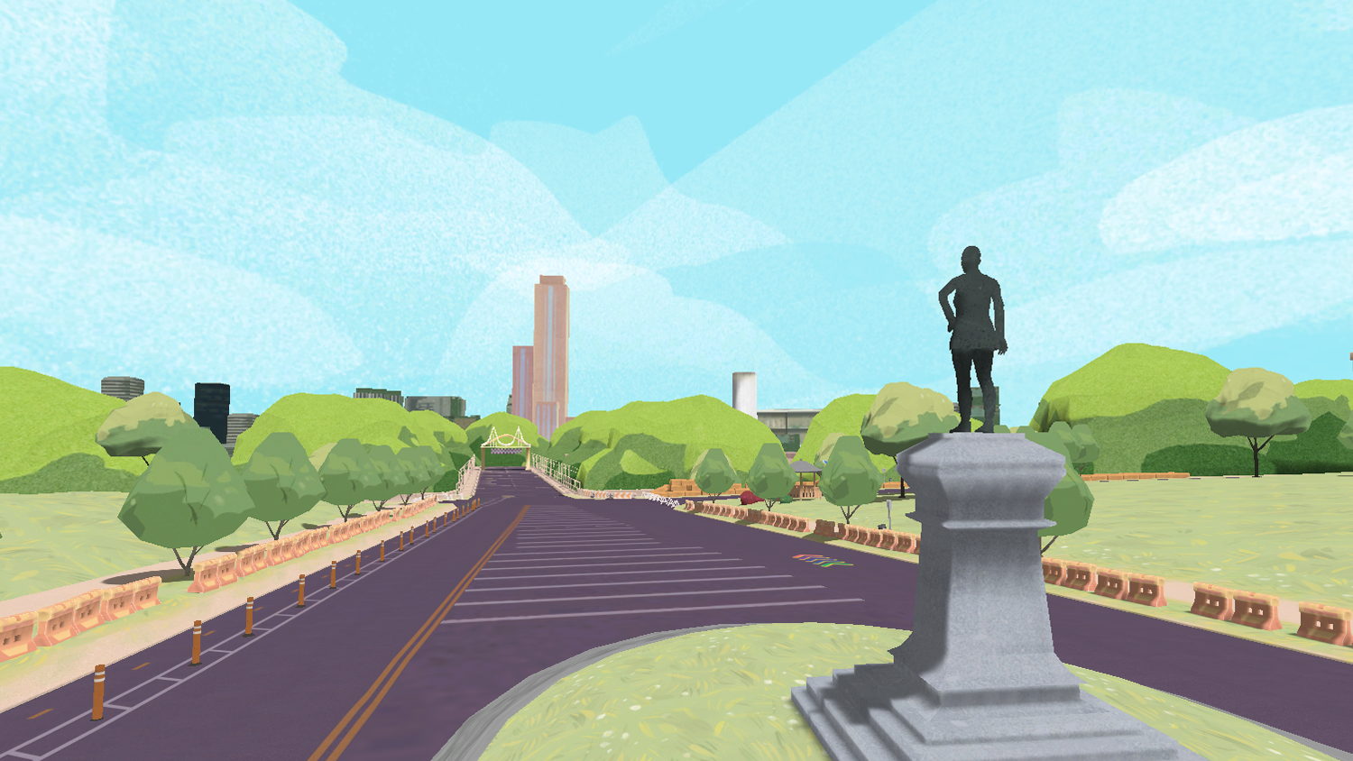 A racing game based on Schenley Park in Pittsburgh. I directed the art for it.