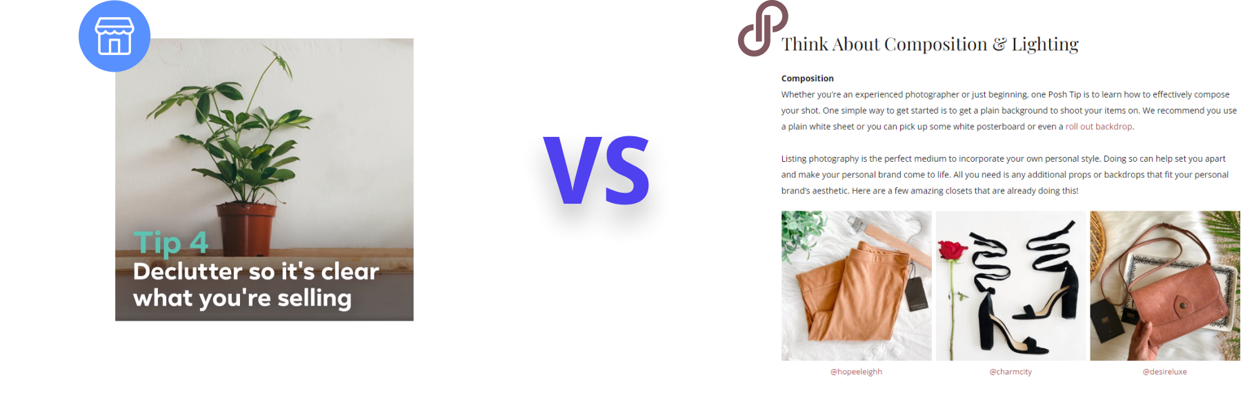 Photography guideline comparison