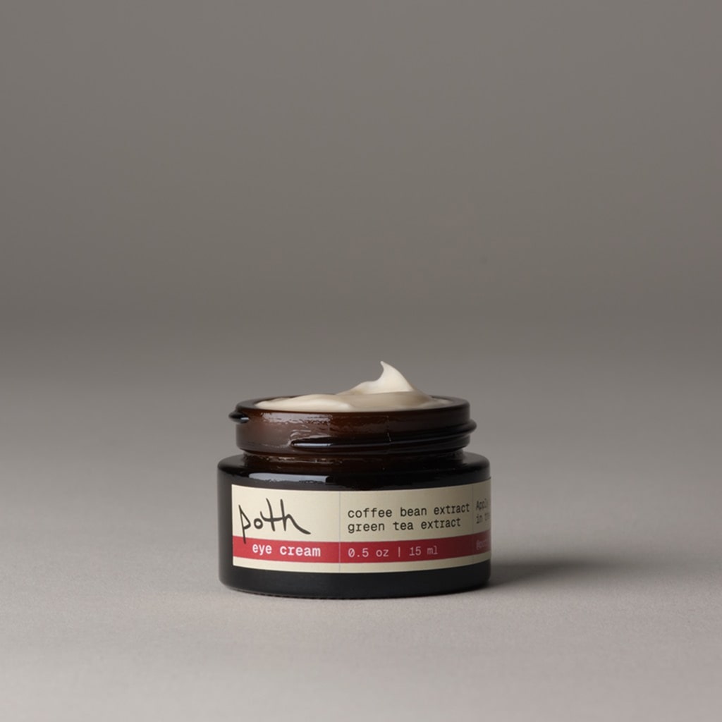 poth eye cream shot on the grey background