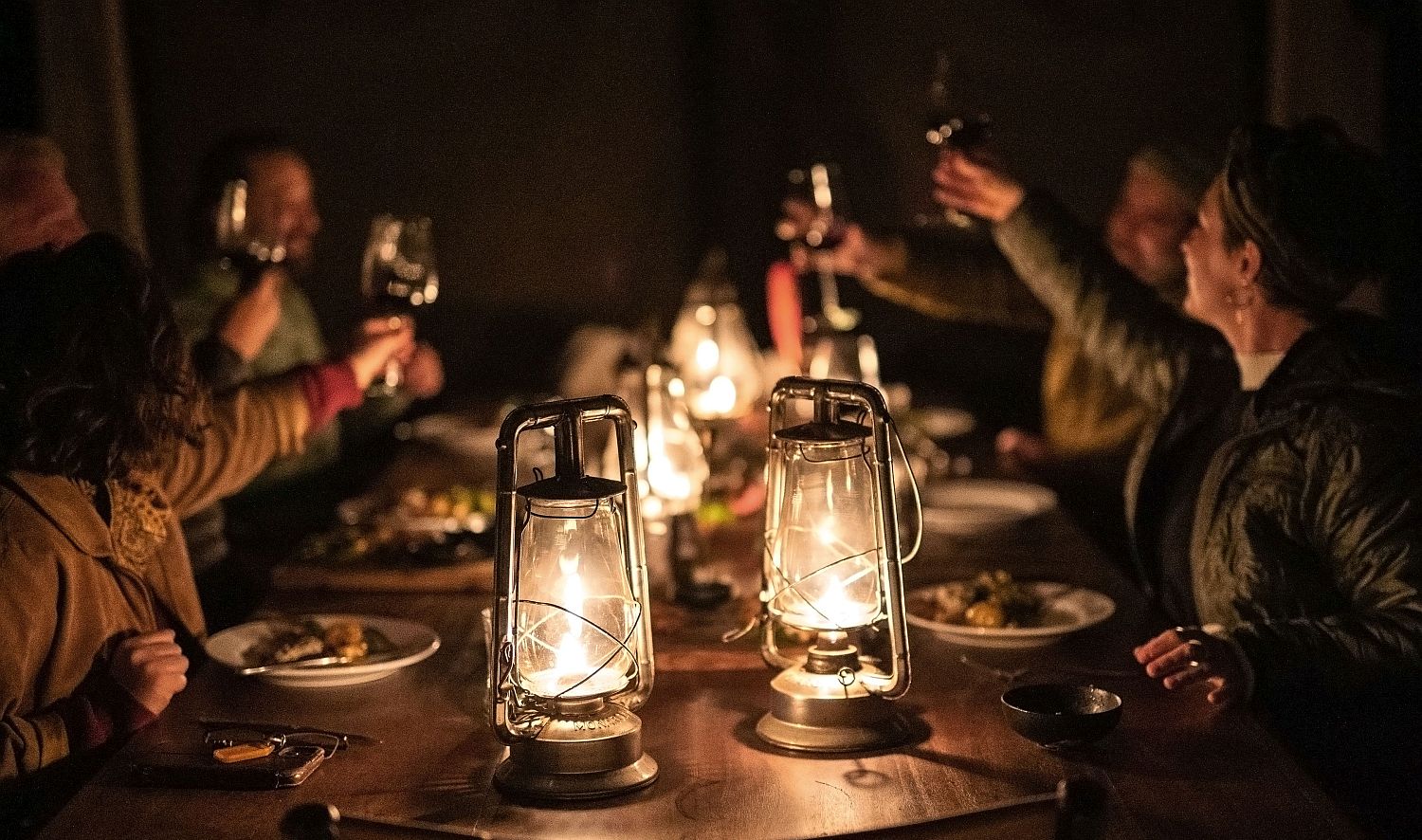 Candle lit dinner in the bushveld