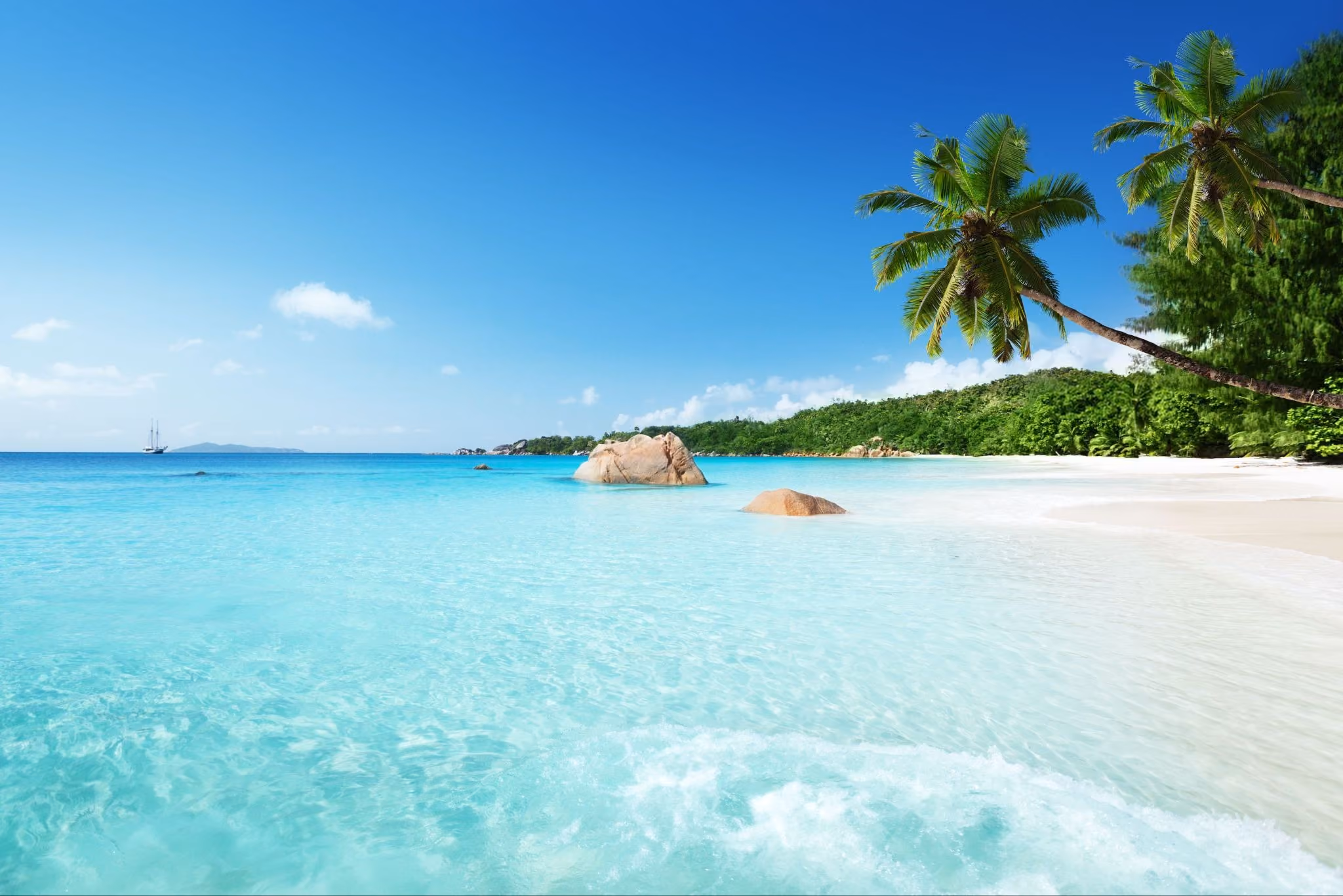 Praslin, Seychelles beach