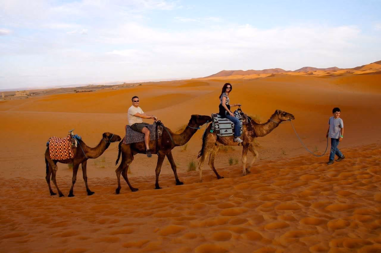 Camel rides in erg chebbi