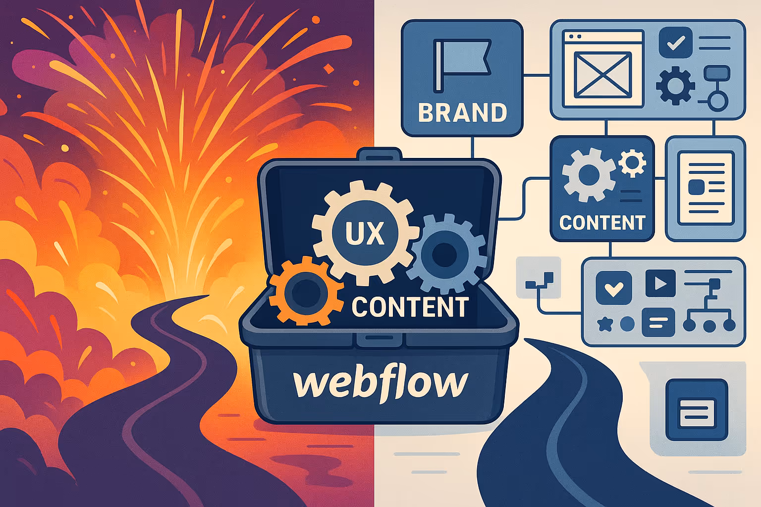 UX meets Webflow: A structured brand space with content elements