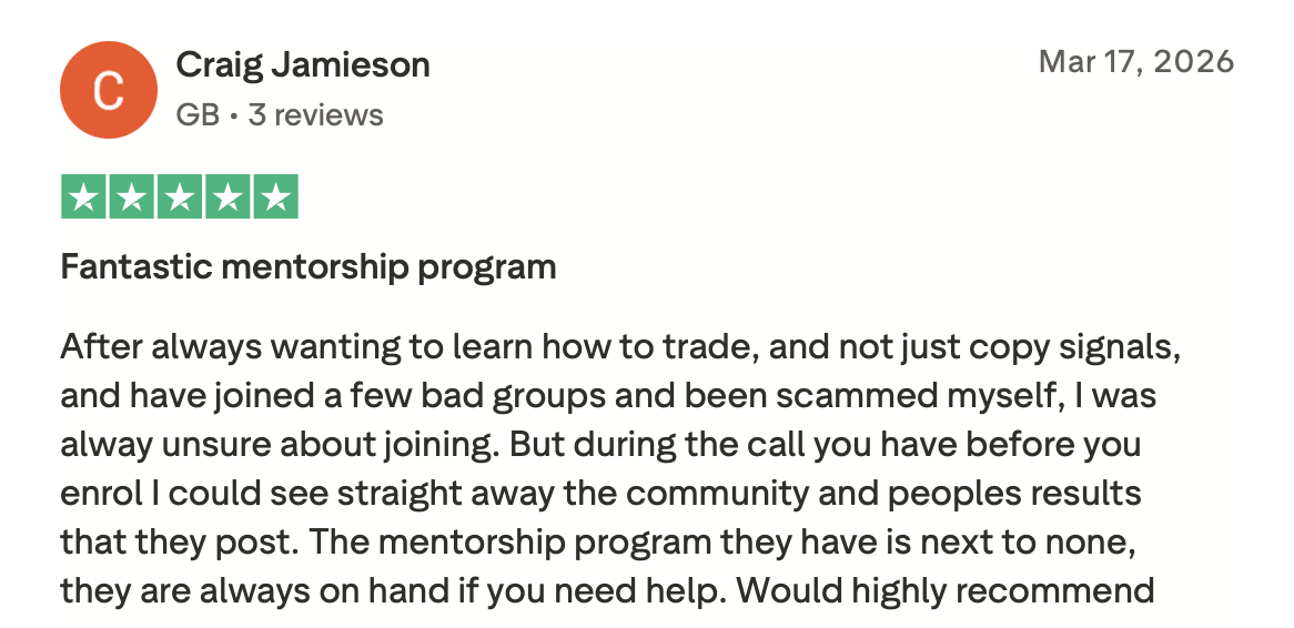 WeTrade Trustpilot review