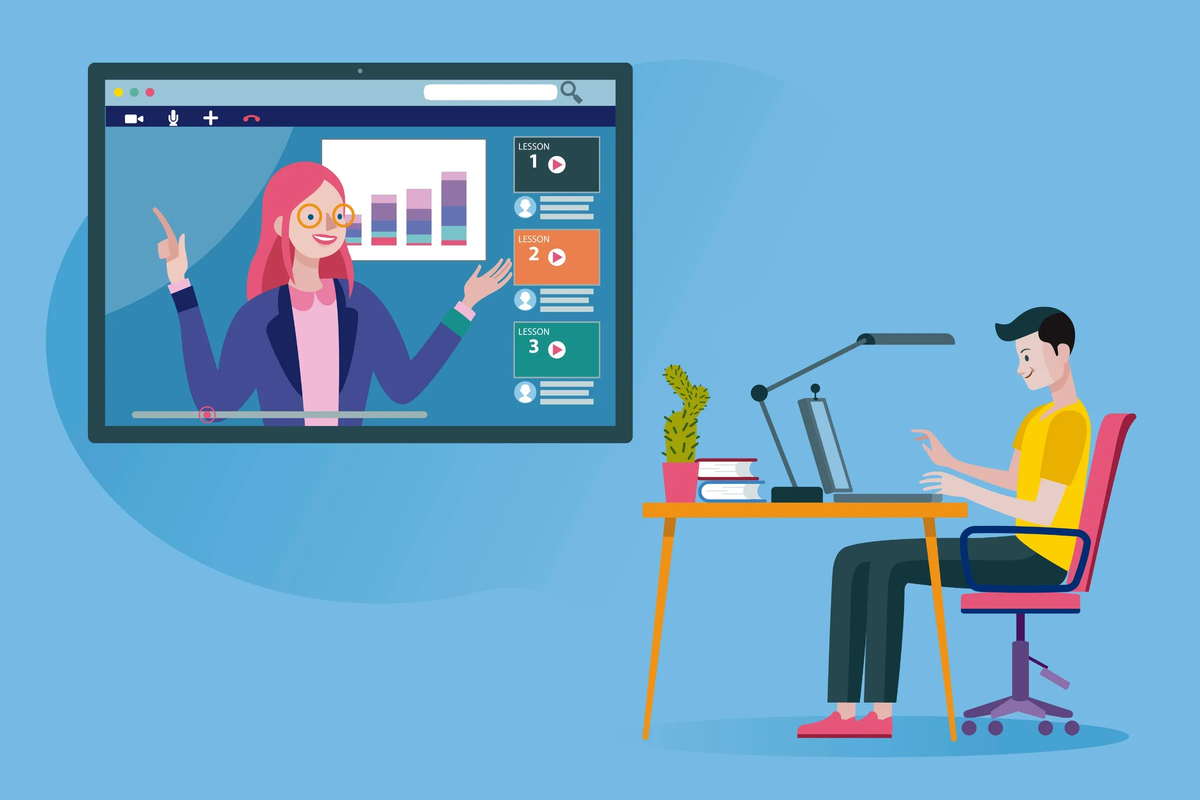 Online Course - Digital Learning vector
