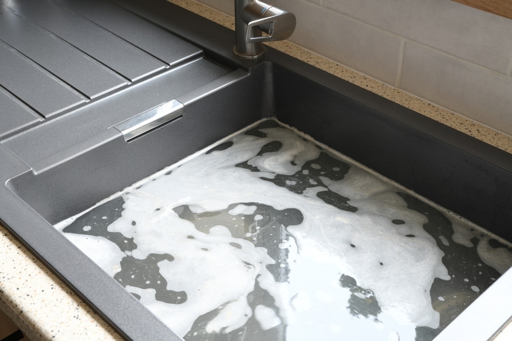 clogged kitchen sink