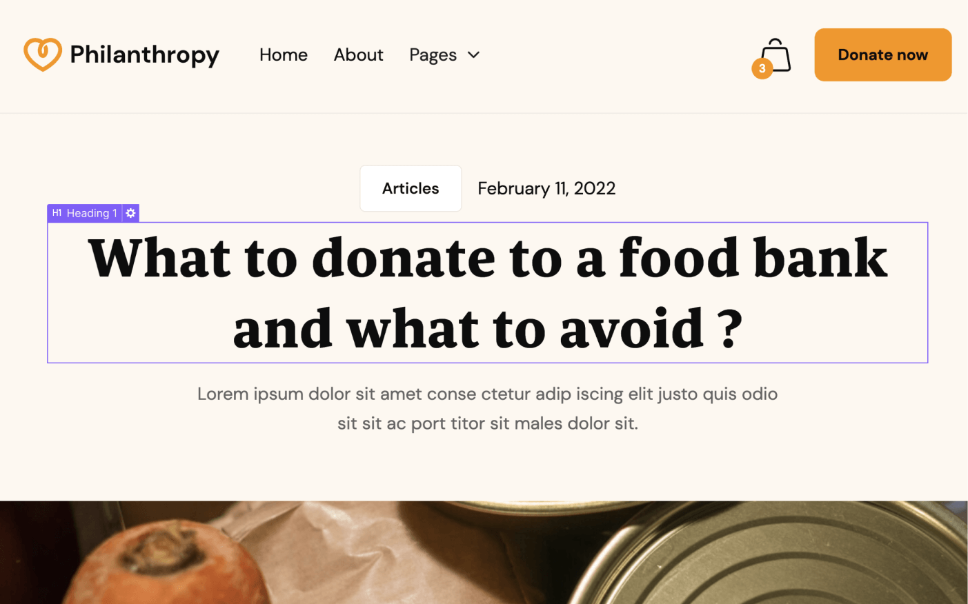 CMS Page - Philanthropy X Webflow Template
