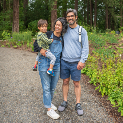A family in the Garden