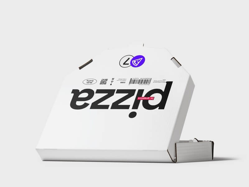 Pizza Box Mockup, Painted, Scene 04