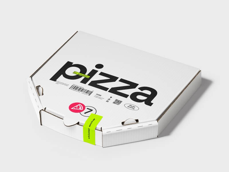 Pizza Box Mockup, Painted, Scene 01