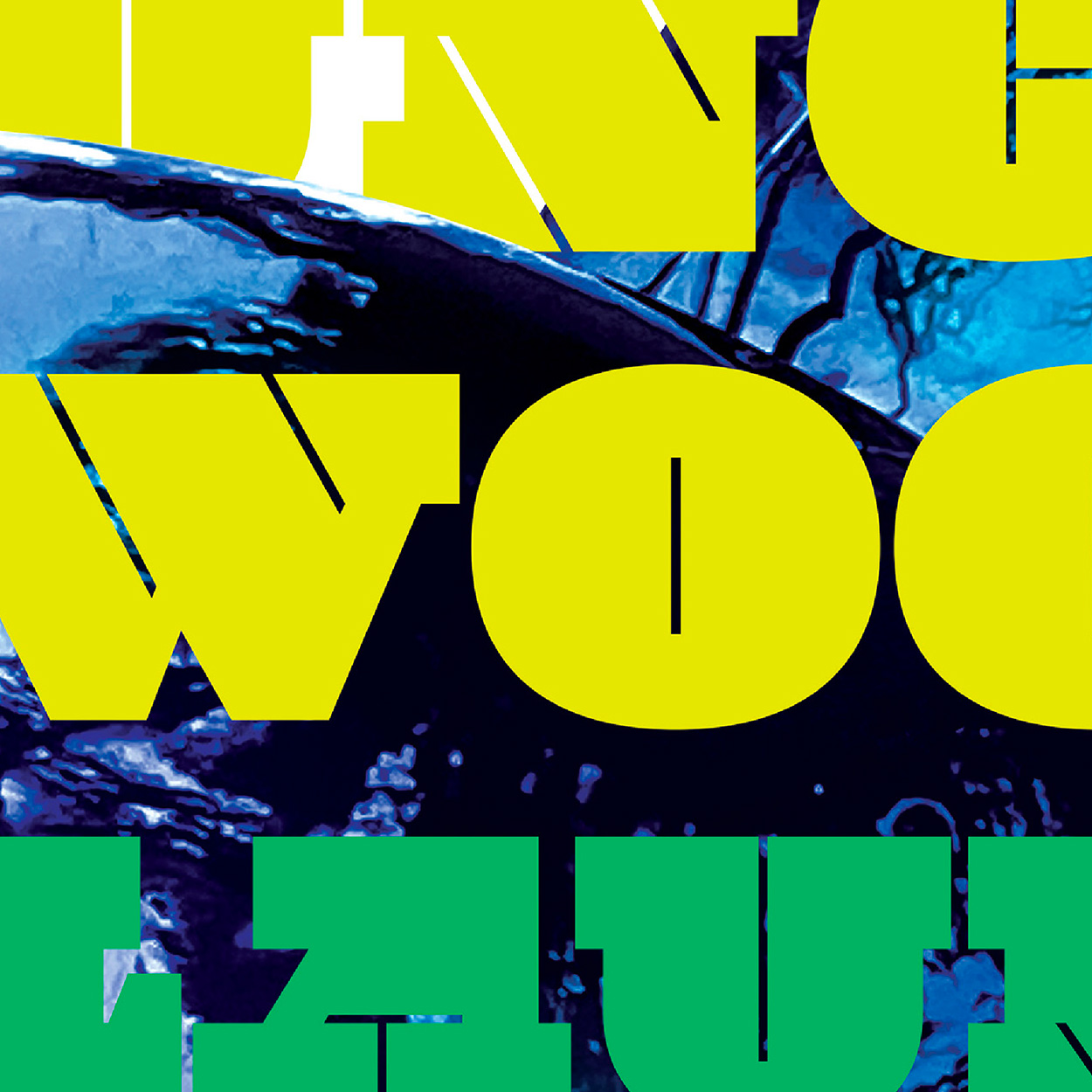 Close up cropping of the Raw Silk Uncut Wood poster.