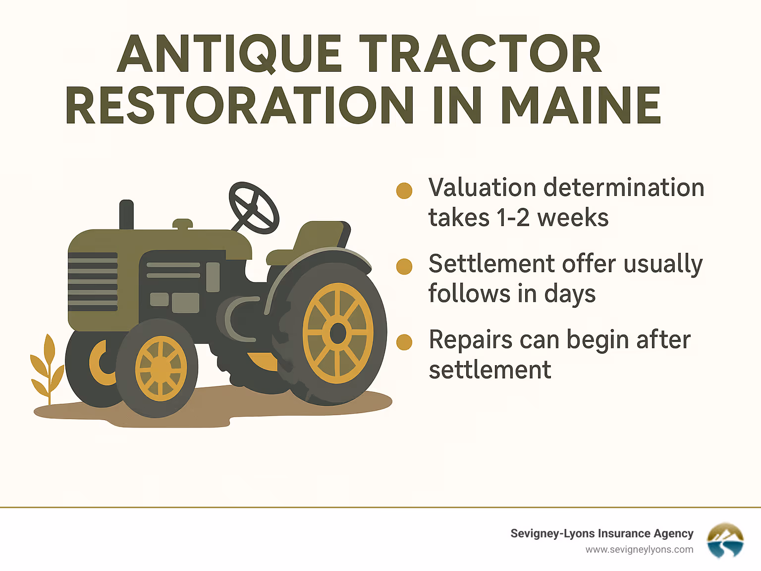 antique tractor restoration in Maine - antique tractor insurance infographic 