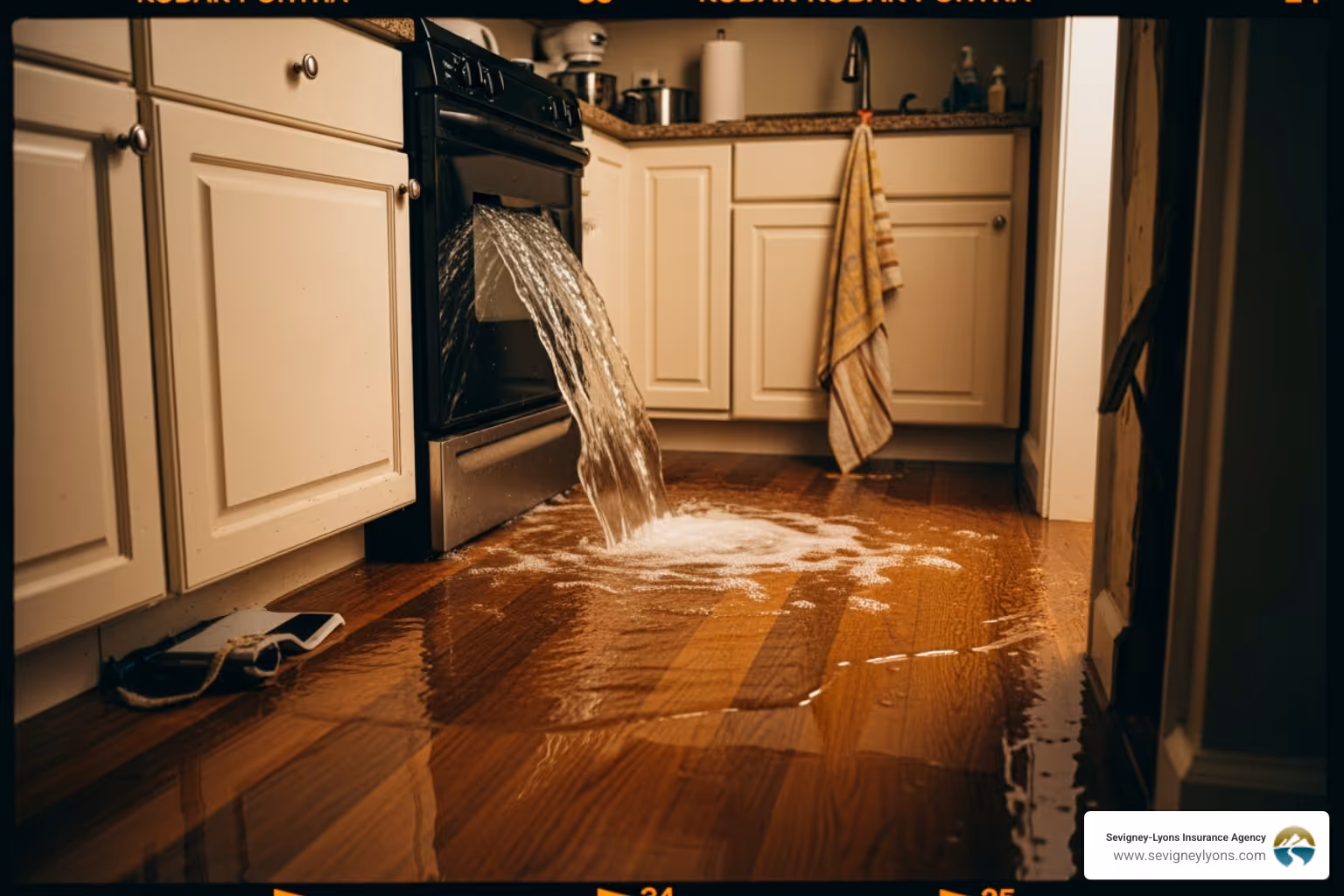 Burst pipe in home - insurance for plumbers