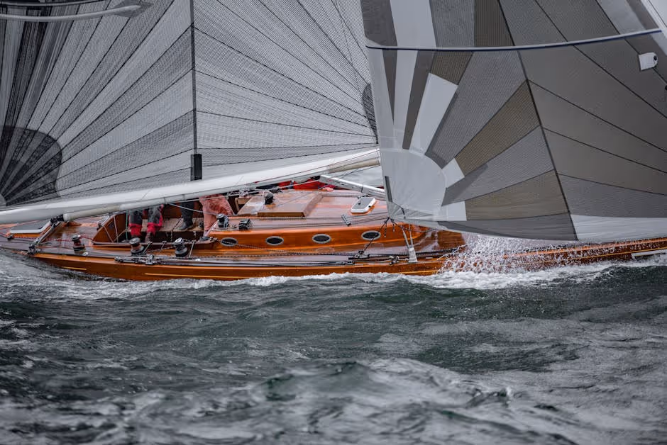 antique boat sailing on ocean - best antique boat insurance in maine concept 