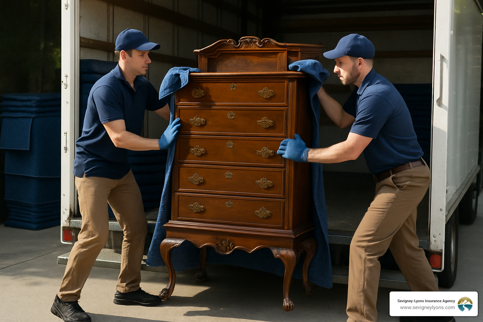 antique furniture being carefully loaded for transport - Antiques Insurance antique furniture being carefully loaded for transport - Antiques Insurance
