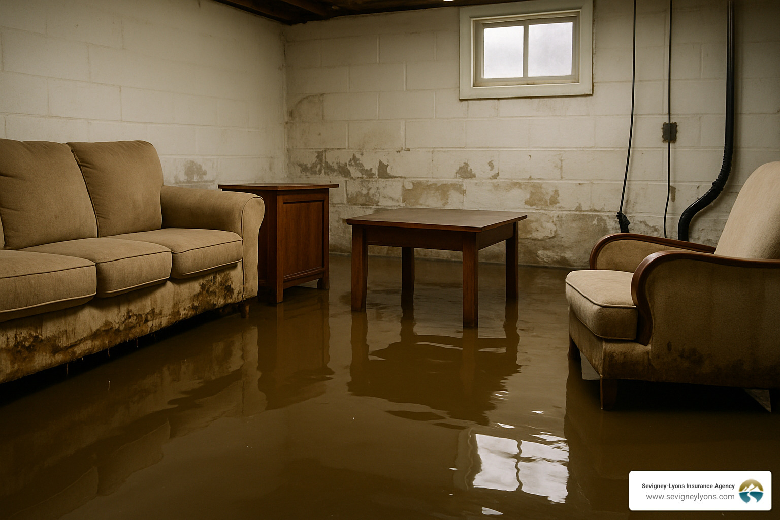 Water damage in basement from sewer backup - Home insurance coverage options