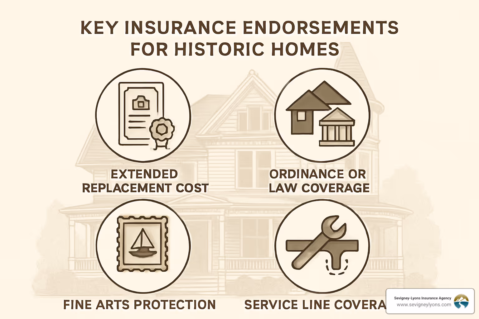 Historic home insurance endorsements diagram - Home insurance for historic homes