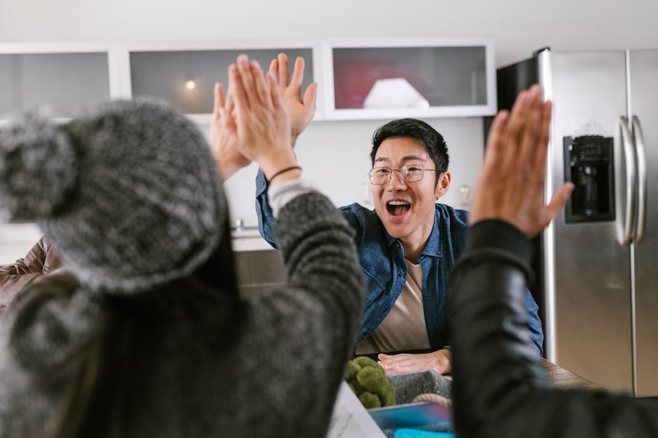 Startup founders in Maine celebrating peace of mind and protection after securing liability insurance - liability insurance for startups