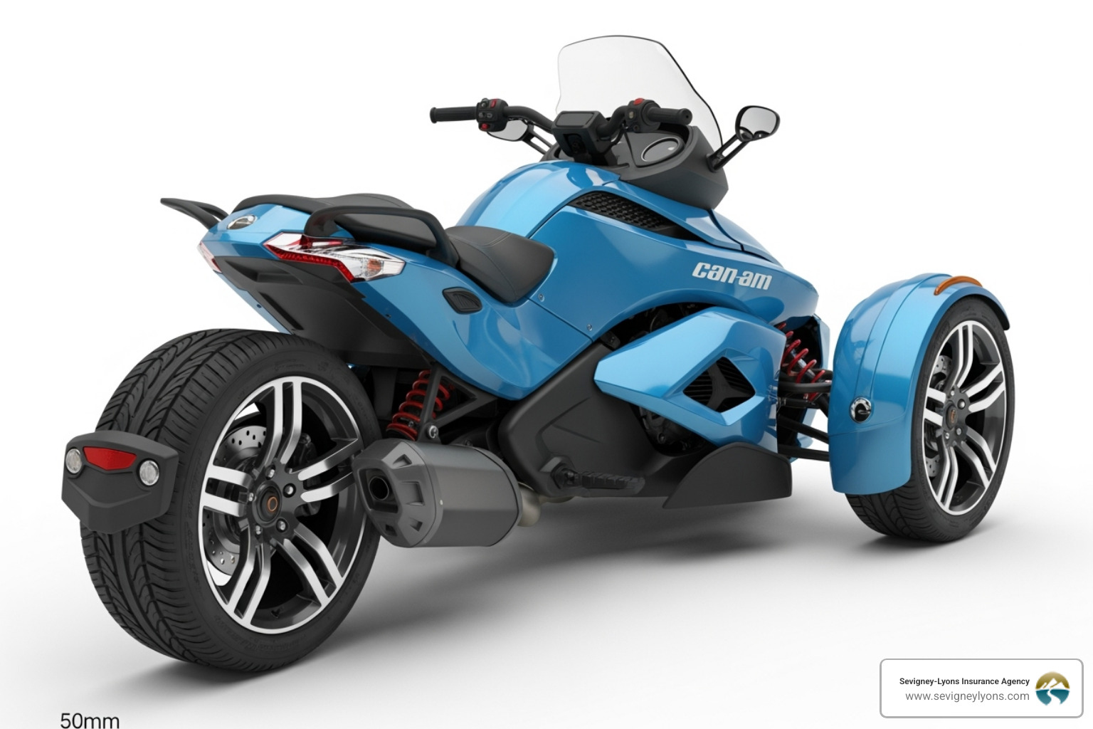 Can-Am Spyder's unique three-wheel "Y" frame design - Can-Am Spyder insurance Can-Am Spyder's unique three-wheel "Y" frame design - Can-Am Spyder insurance