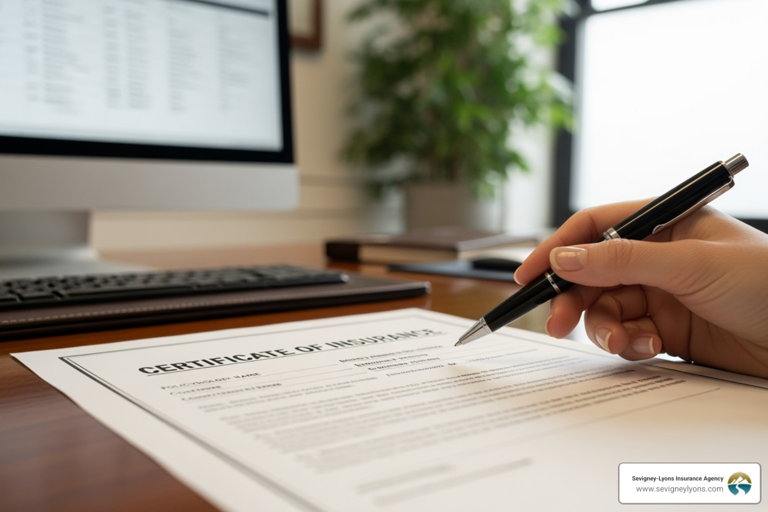 of a "Certificate of Insurance" document - Business auto liability coverage of a "Certificate of Insurance" document - Business auto liability coverage