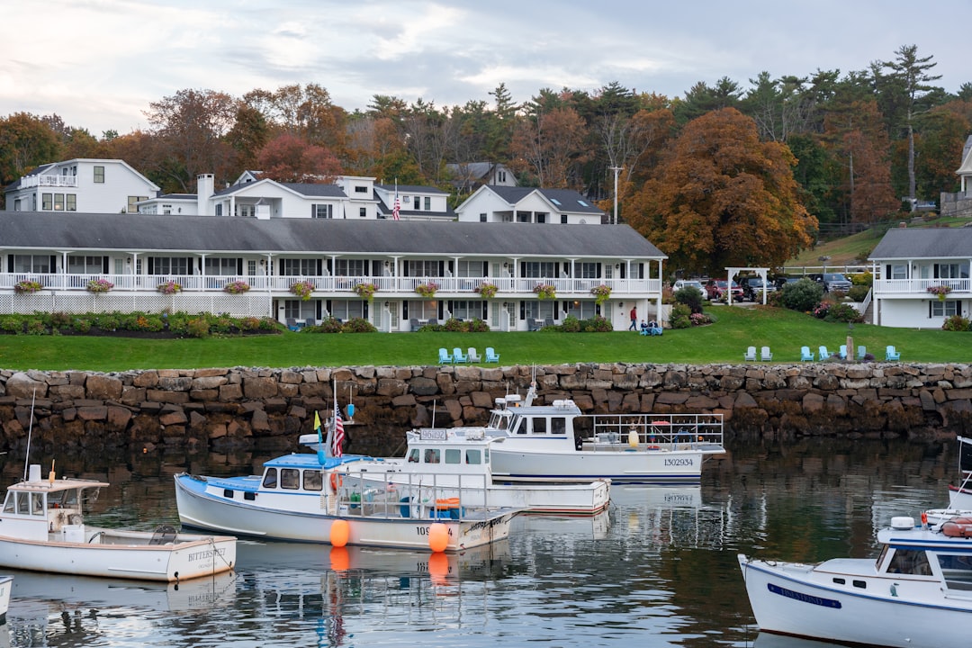 Maine harbor with boats - Maine marine insurance