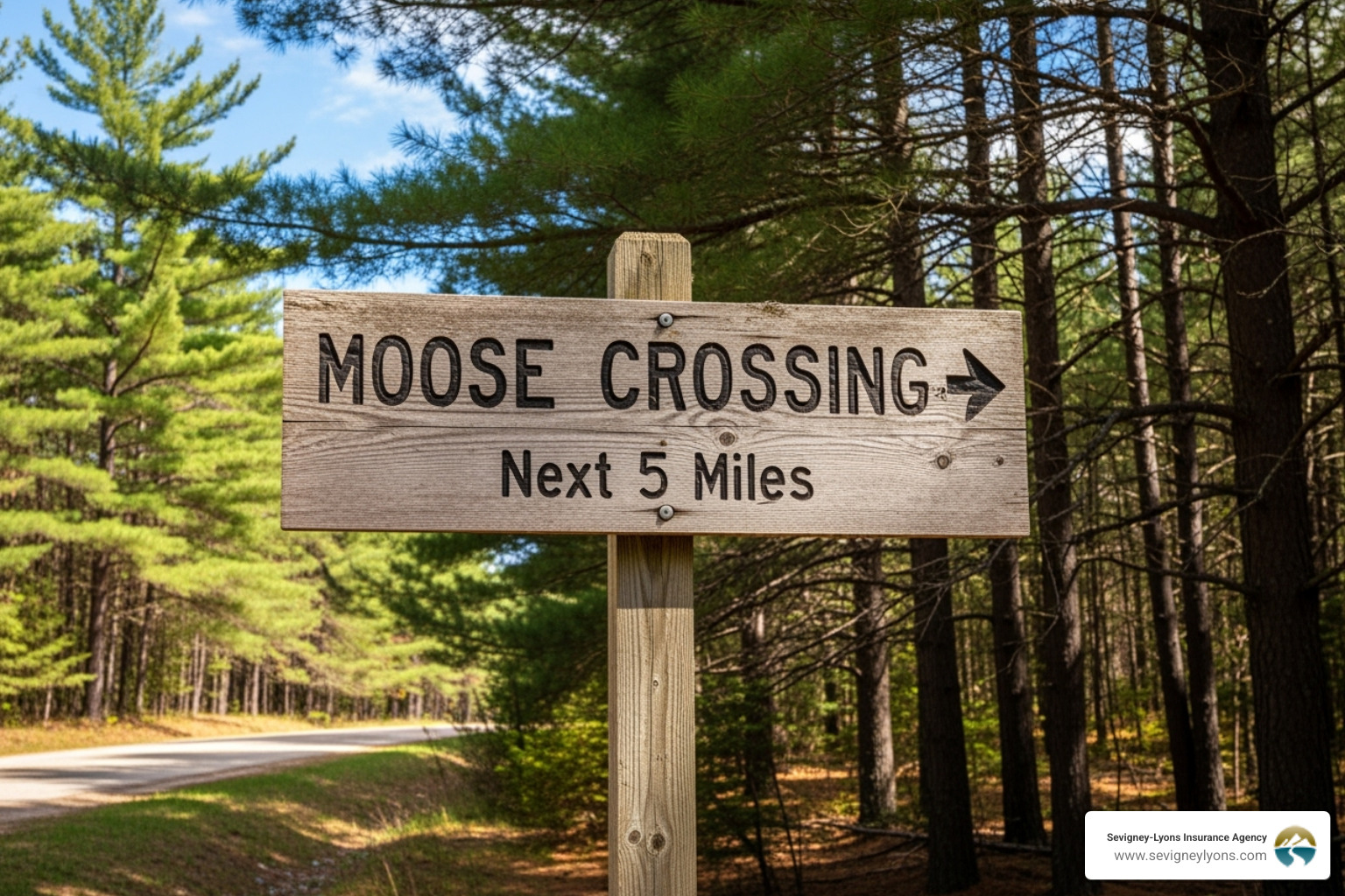 of a Maine road sign - maine rv insurance