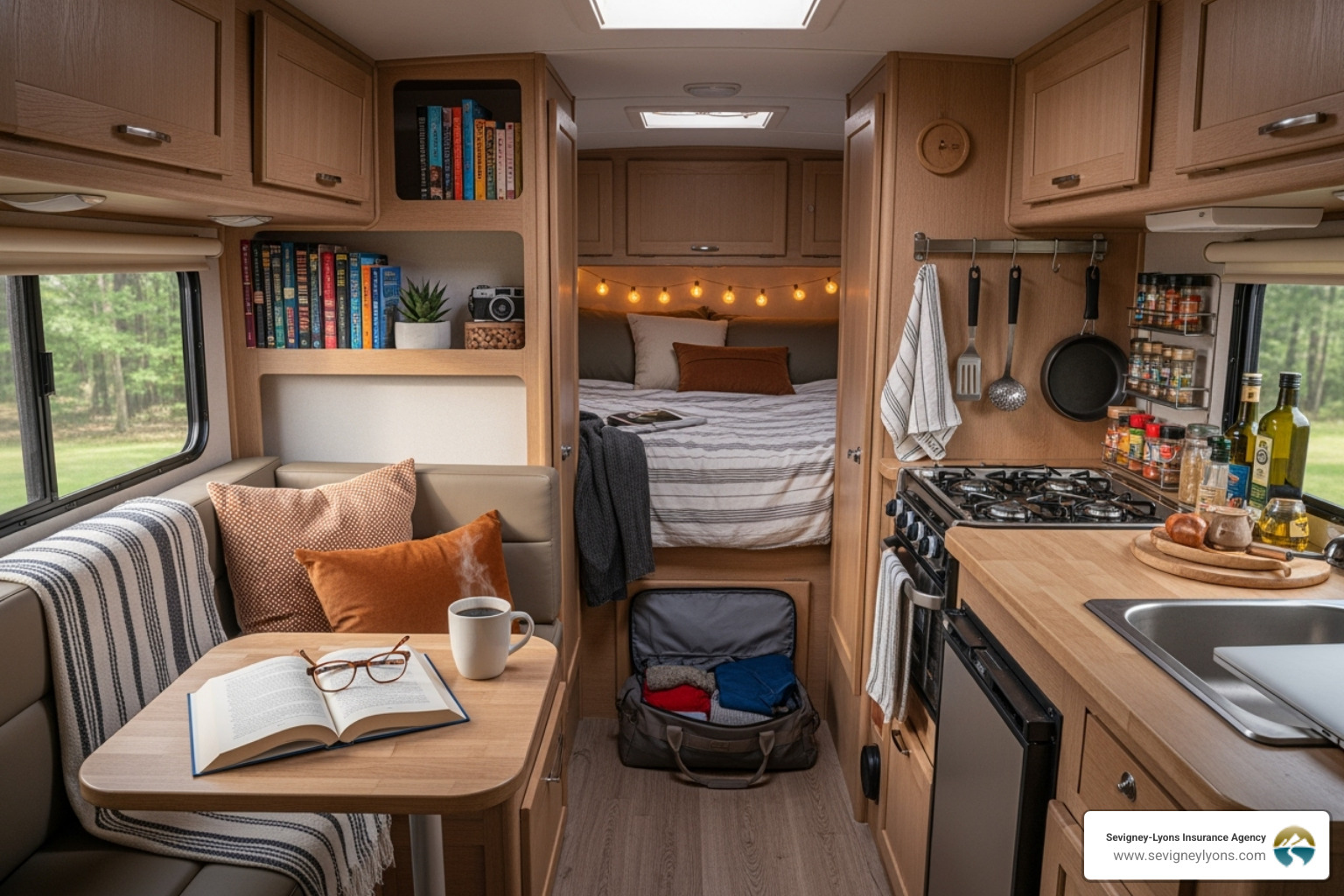 RV interior with personal belongings - What is RV insurance