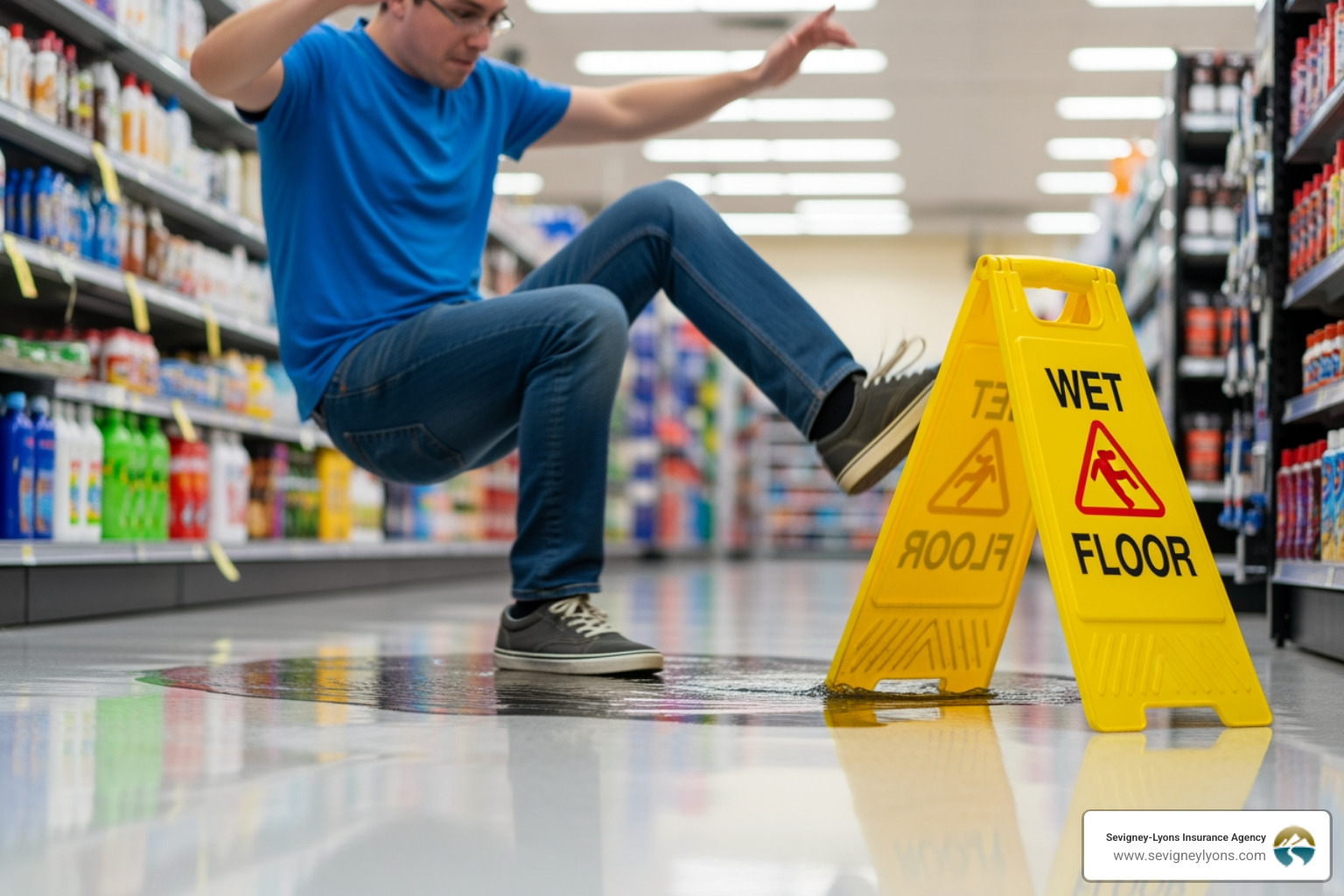 Slip-and-fall accident in a retail store - commercial liability insurance Slip-and-fall accident in a retail store - commercial liability insurance