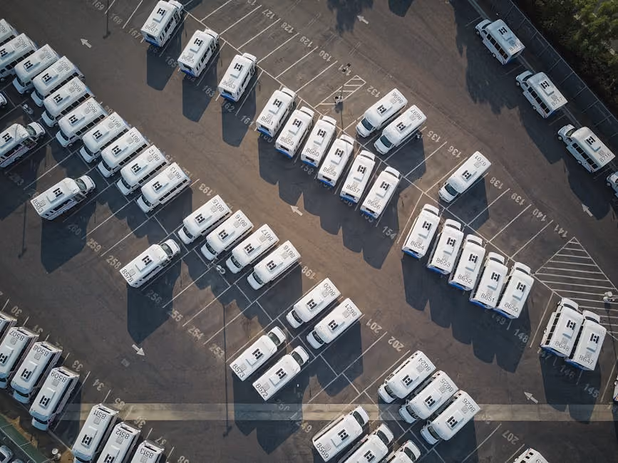 Fleet of delivery vans parked in Biddeford, Maine - Fleet insurance solutions Fleet of delivery vans parked in Biddeford, Maine - Fleet insurance solutions