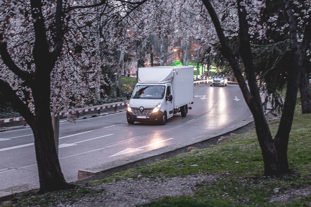 cargo van driving on the road - cargo van insurance quote