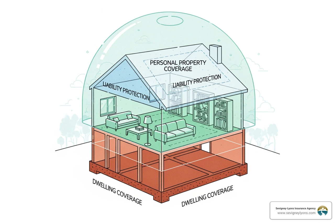 image illustrating different parts of a home insurance policy (dwelling, personal property, liability) - find best home insurance image illustrating different parts of a home insurance policy (dwelling, personal property, liability) - find best home insurance
