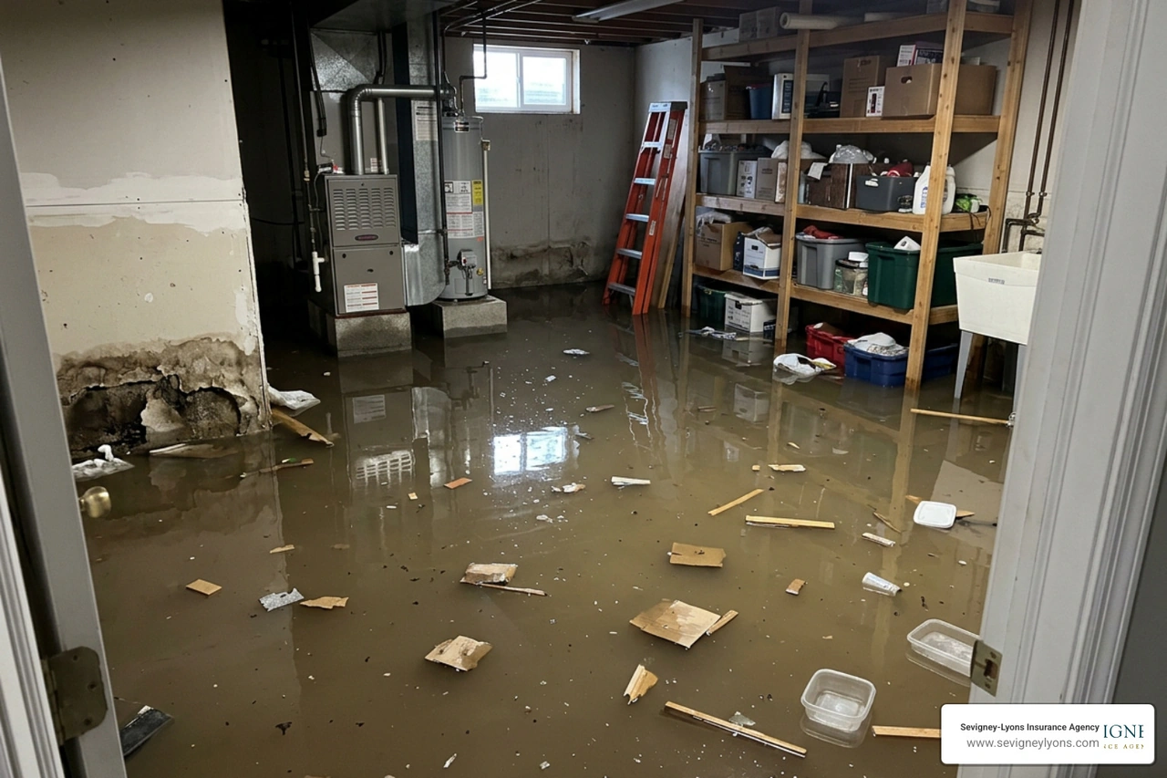 flooded basement flooded basement