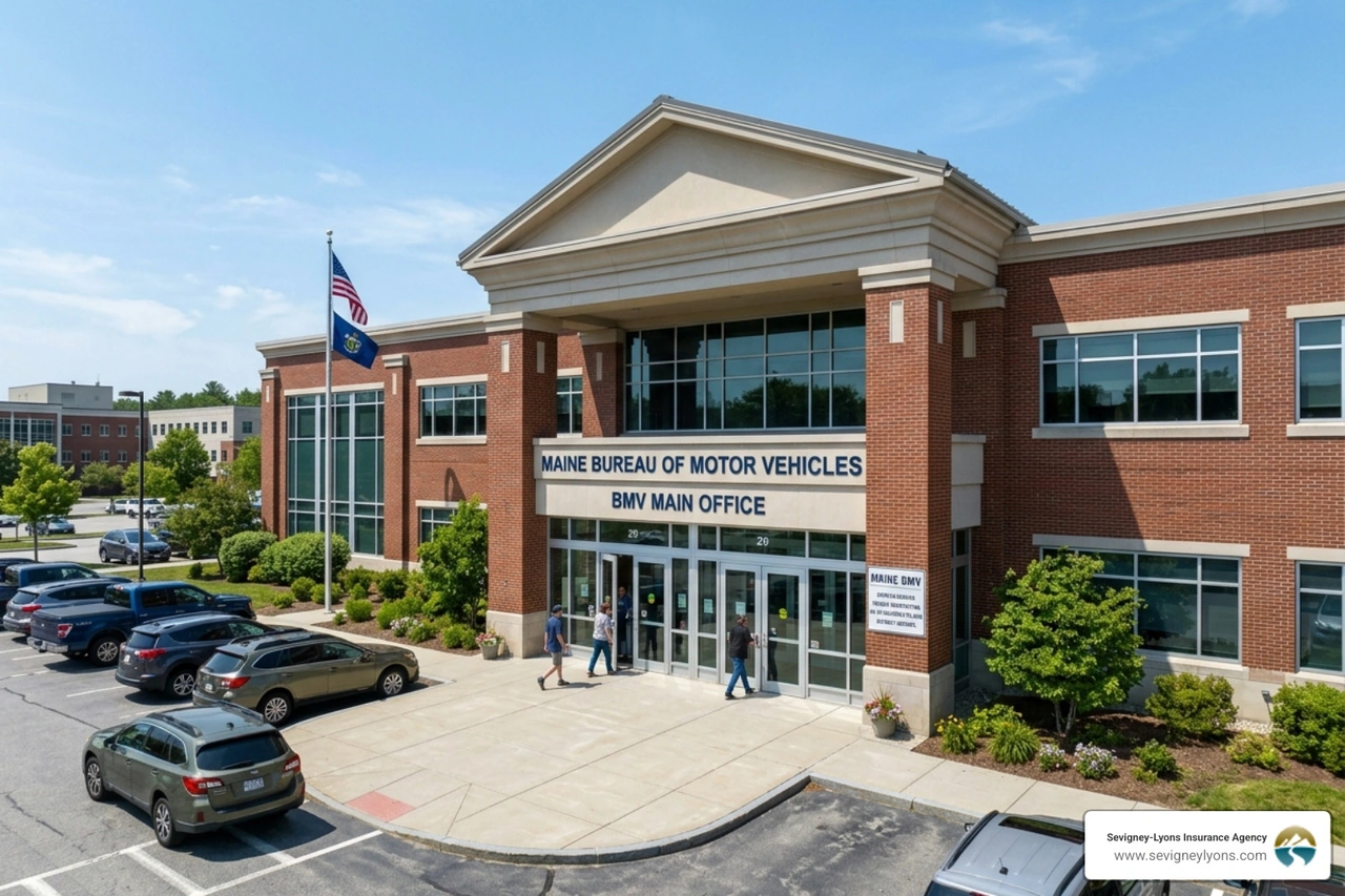 The Maine Bureau of Motor Vehicles building where SR-22 filings are processed - SR22 insurance Biddeford area The Maine Bureau of Motor Vehicles building where SR-22 filings are processed - SR22 insurance Biddeford area