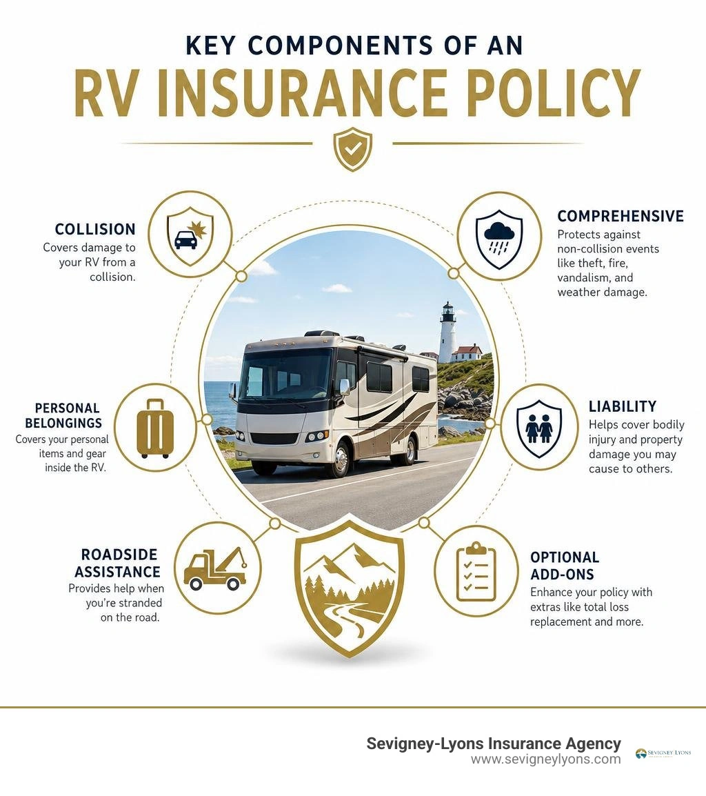 Key components of an RV insurance policy infographic infographic Key components of an RV insurance policy infographic infographic