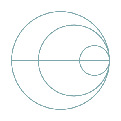 Circles enveloped in larger circles to signify humility