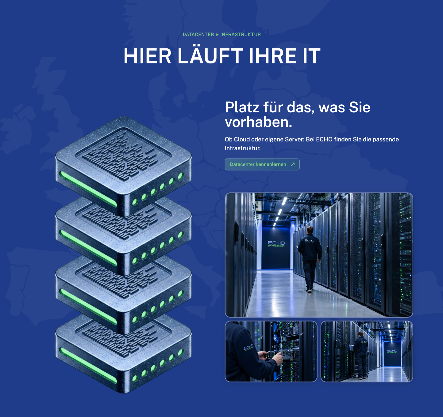 ECHO Datacenter – Server-Komposition und Rechenzentrumsbilder
